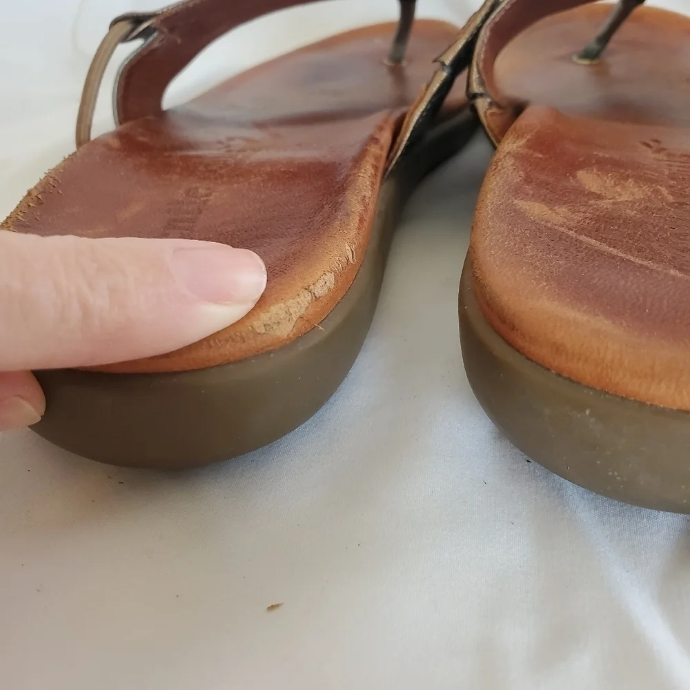 Gentle Souls Metallic Got It Sandals sz 9 - Picture 6 of 11